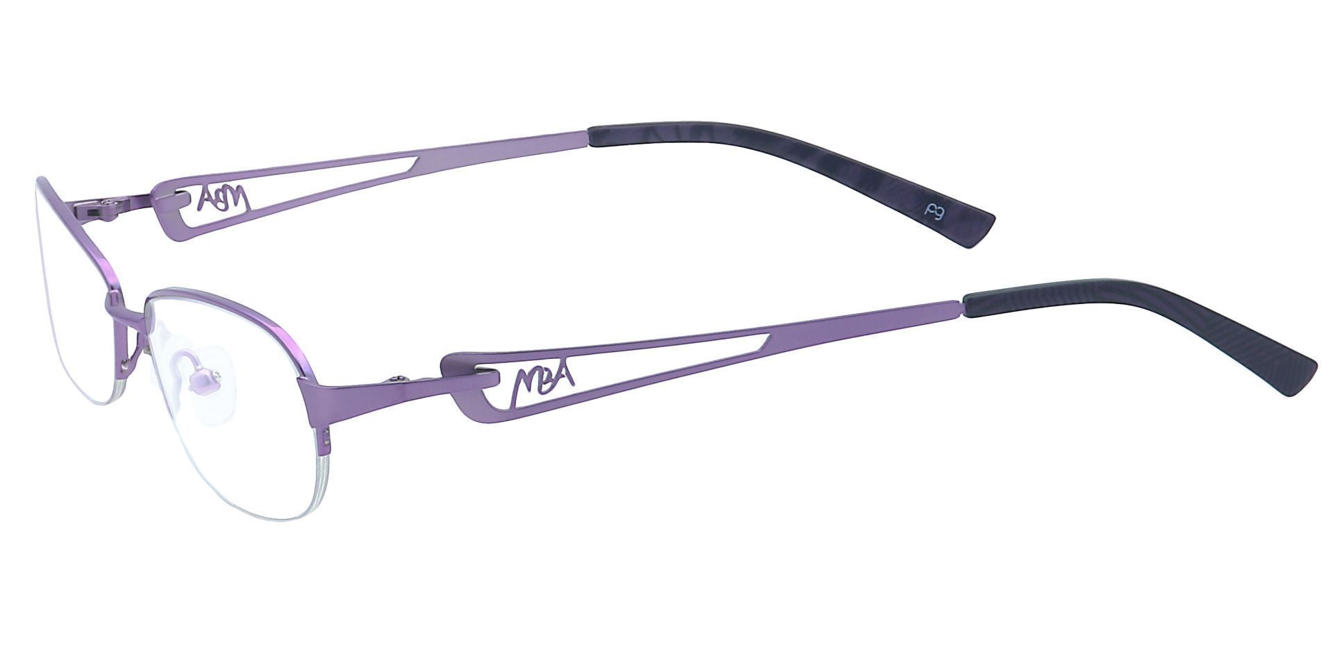 Marsha Oval Single Vision Glasses - Purple