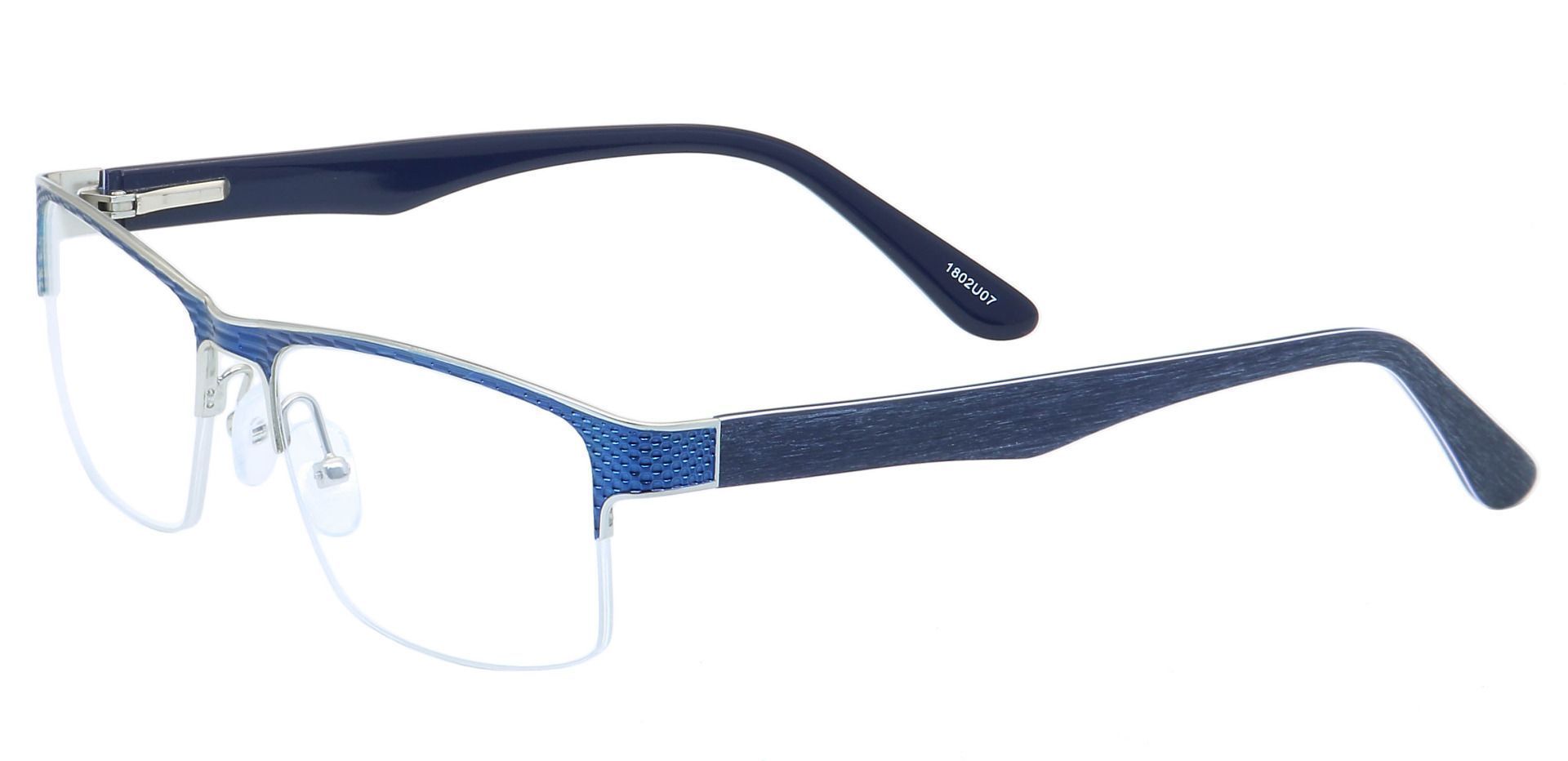 Executive Square Lined Bifocal Glasses - Blue