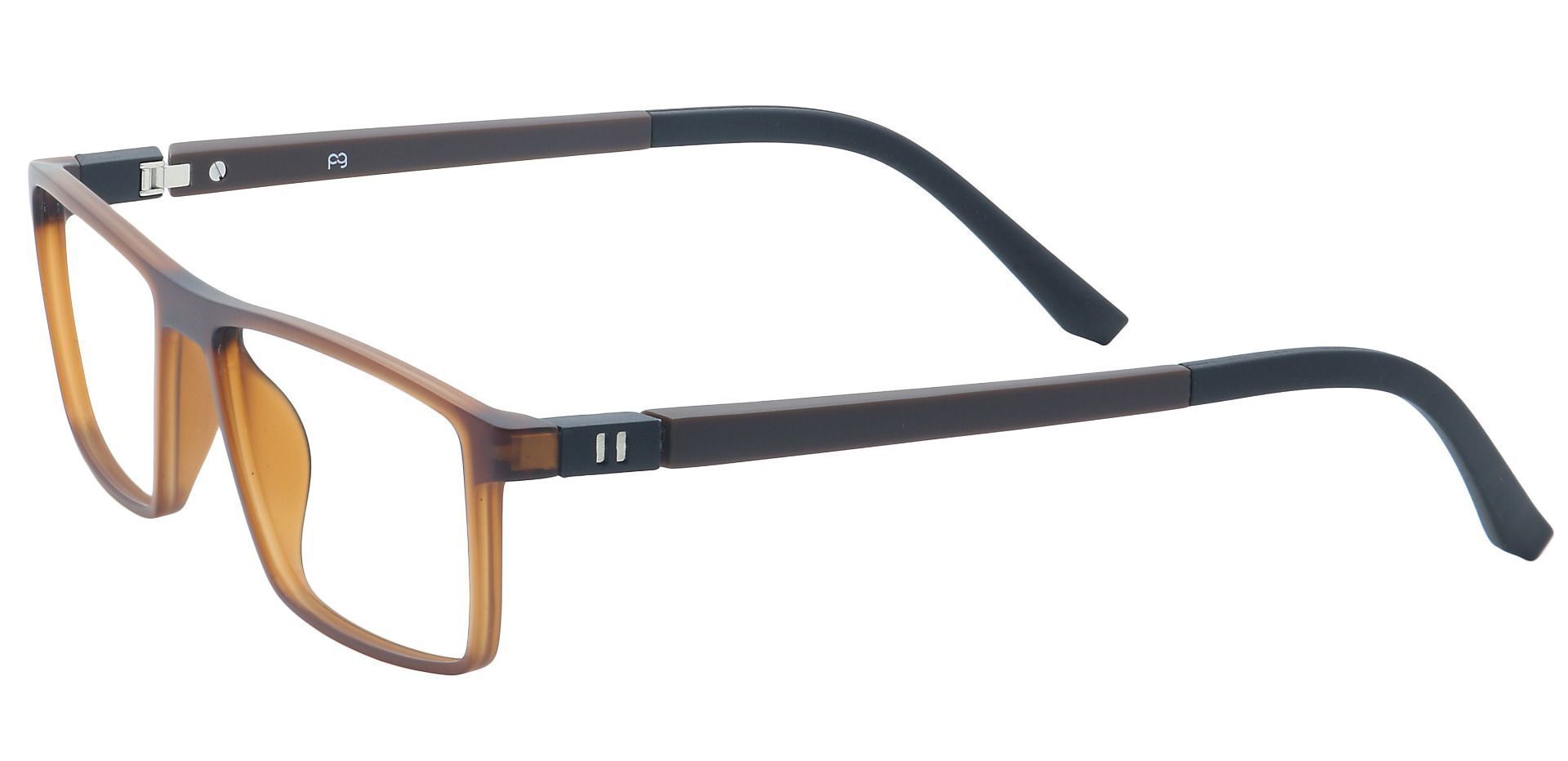 Woolf Rectangle Eyeglasses Frame - Brown