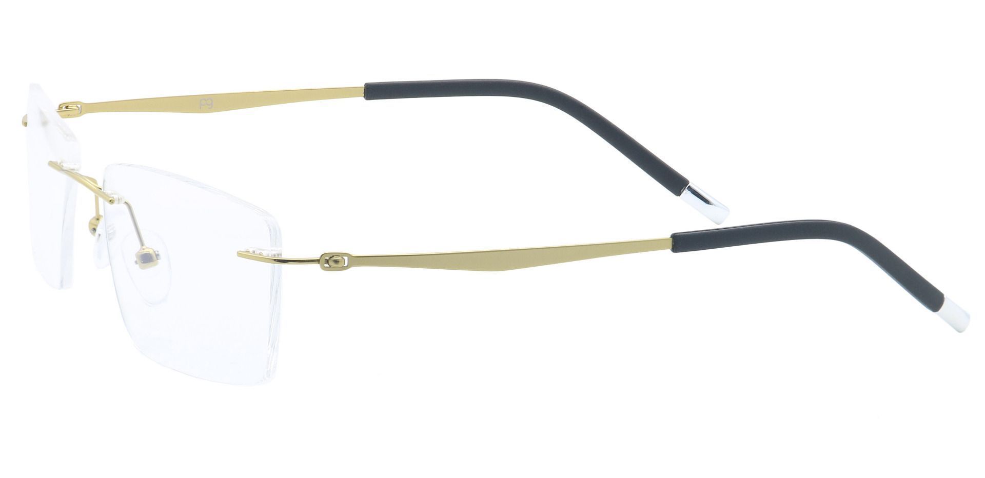 Carter Rimless Progressive Glasses - Yellow