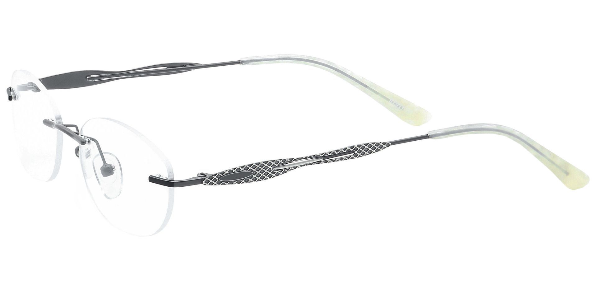 Greta Rimless Lined Bifocal Glasses - Black