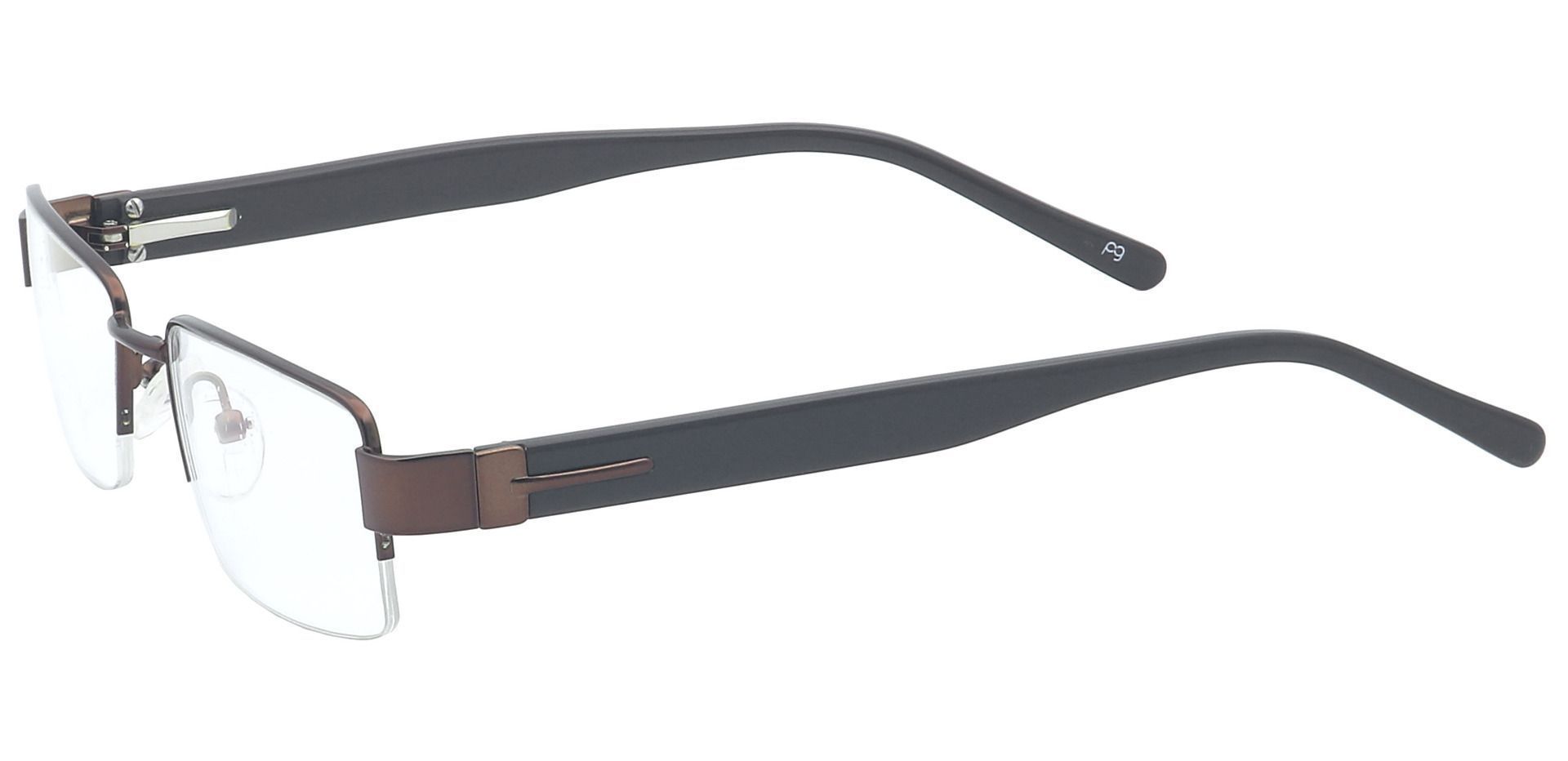 Roger Rectangle Lined Bifocal Glasses - Brown