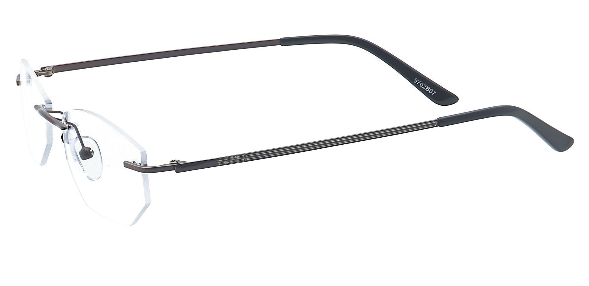 Raul Rimless Reading Glasses - Brown