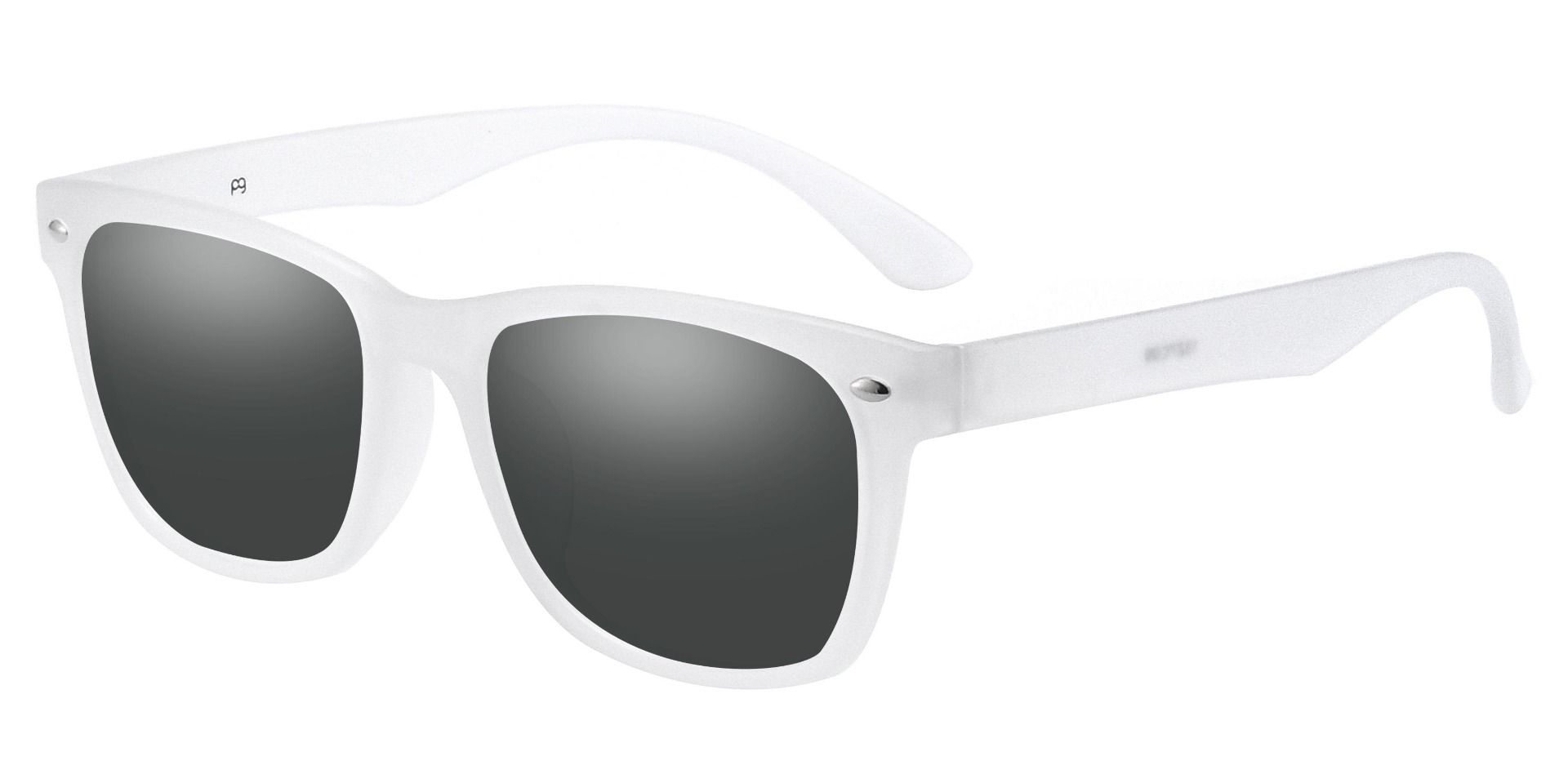 Anderson Classic Square Prescription Sunglasses -  Clear Frame With Gray Lenses
