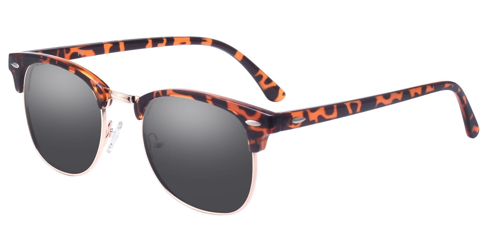 Salvatore Browline Prescription Sunglasses -  Tortoise Frame With Gray Lenses