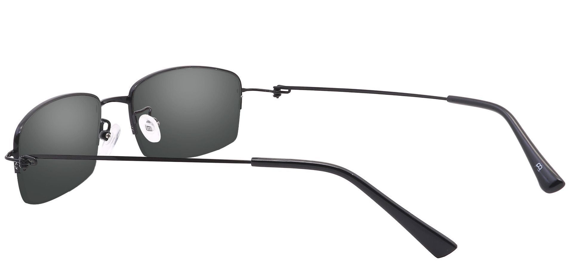 Wyoming Rectangle Non-Rx Sunglasses - Black Frame With Gray Lenses