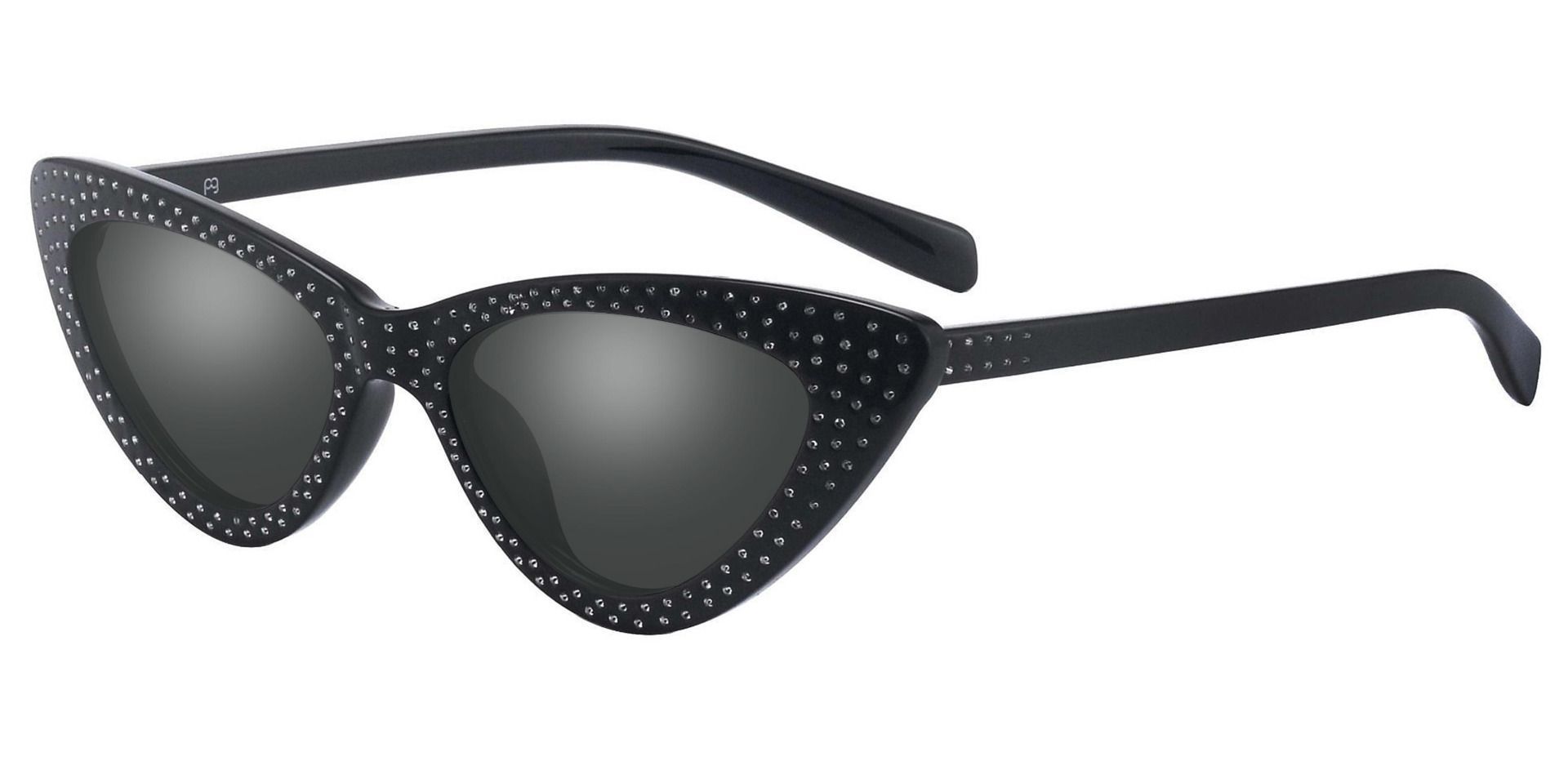 Sharpay Cat-Eye Non-Rx Sunglasses - Black Frame With Gray Lenses ...