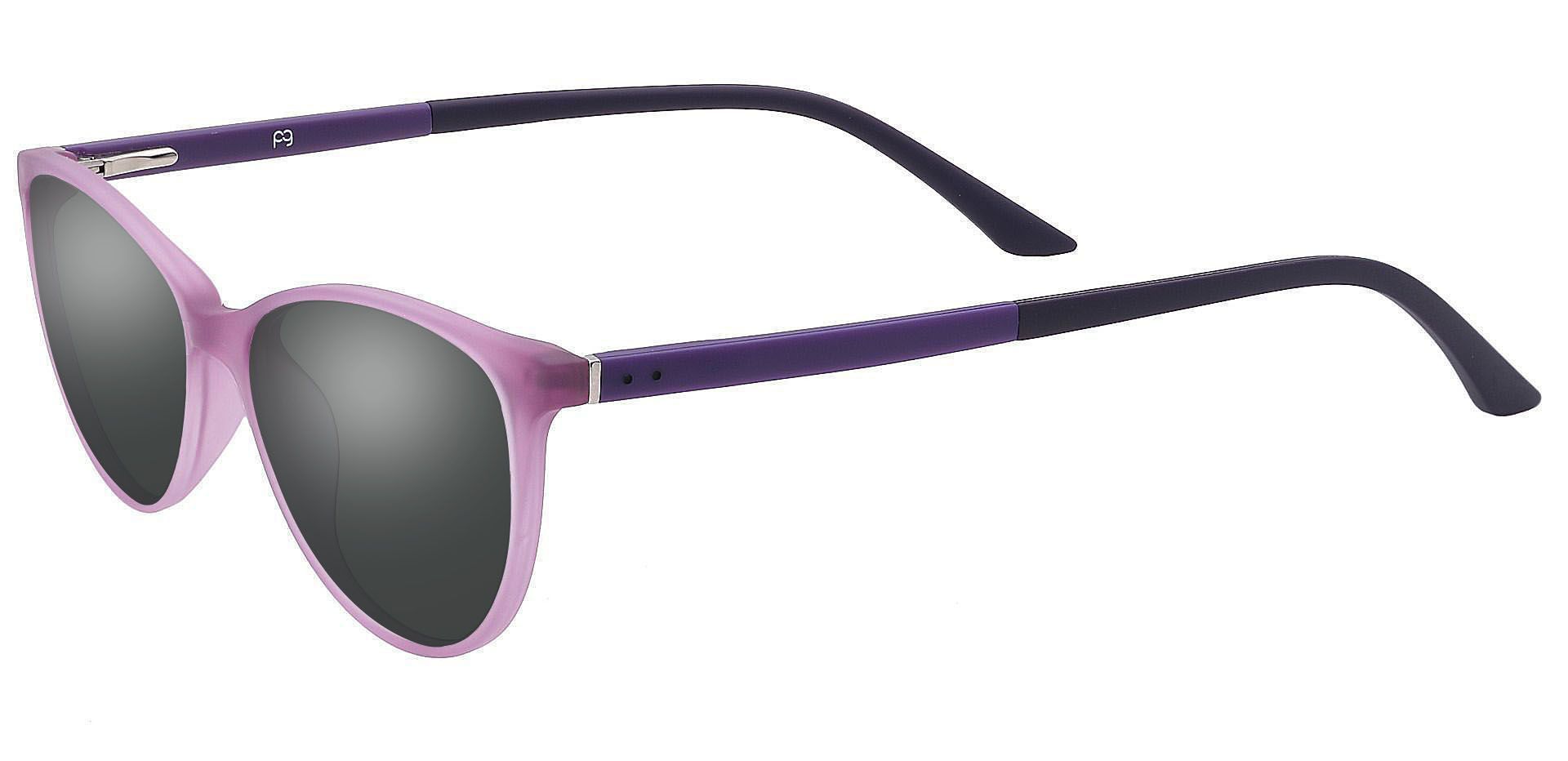 Daria Cat-Eye Prescription Sunglasses - Pink Frame With Gray Lenses