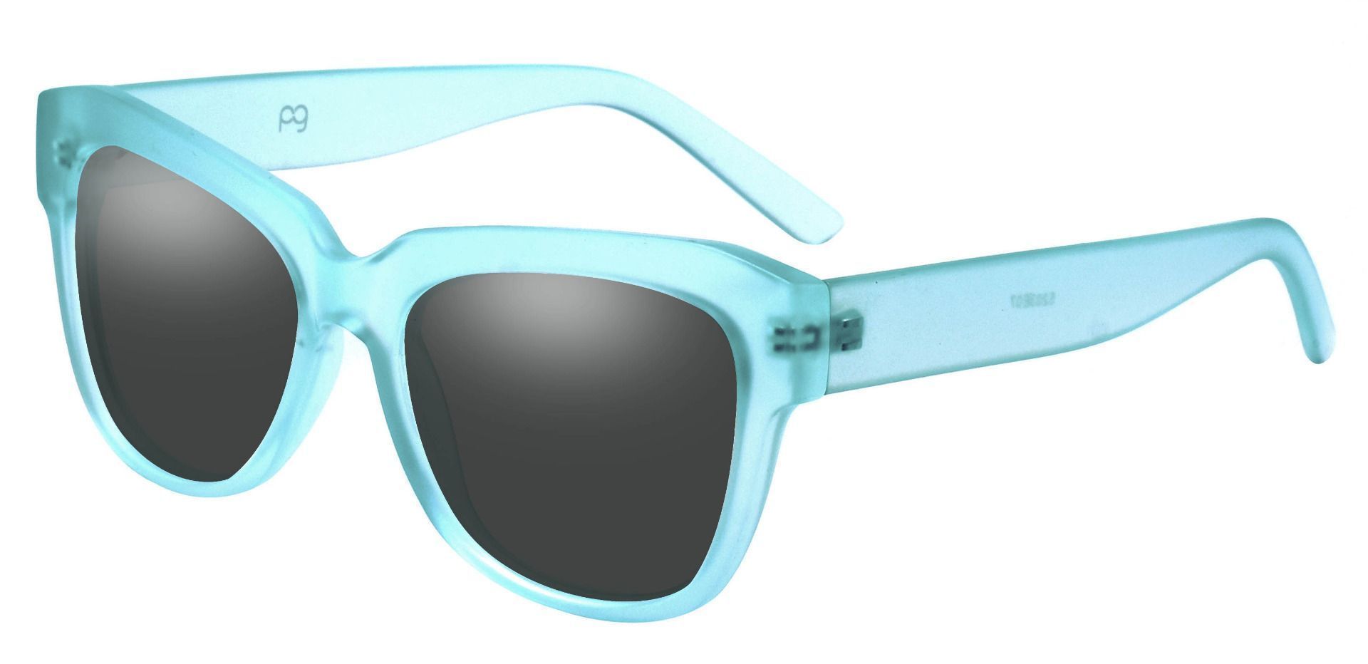 Gina Cat-Eye Non-Rx Sunglasses - Blue Frame With Gray Lenses