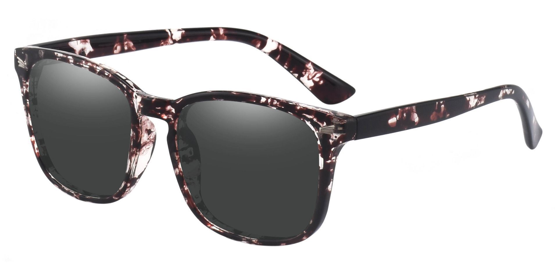 Rogan Square Prescription Sunglasses - Multi Color Frame With Gray Lenses