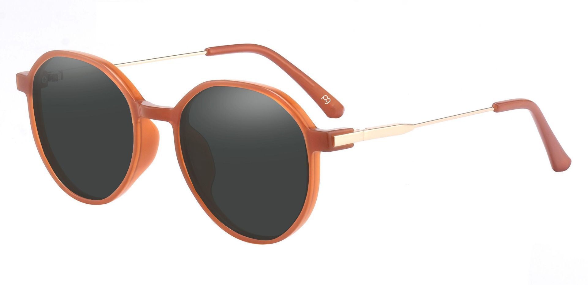 Daytona Geometric Non-Rx Sunglasses - Brown Frame With Gray Lenses
