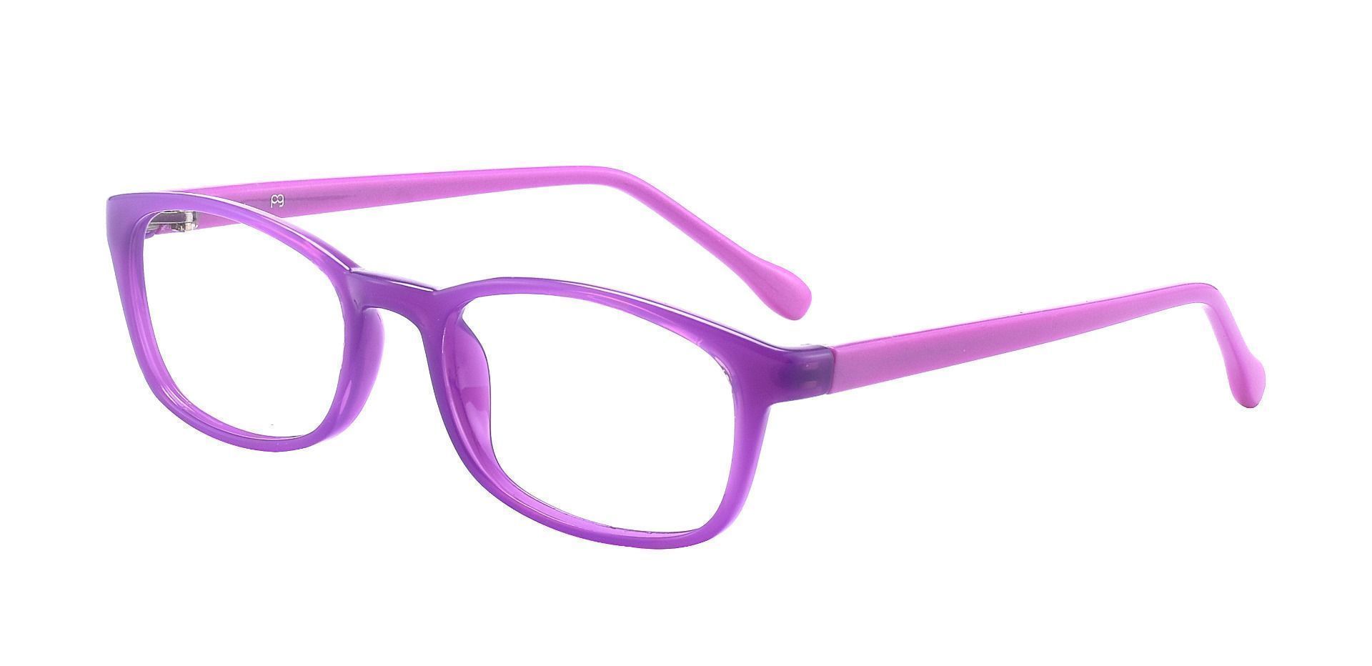 Violet Rectangle Eyeglasses Frame - Purple