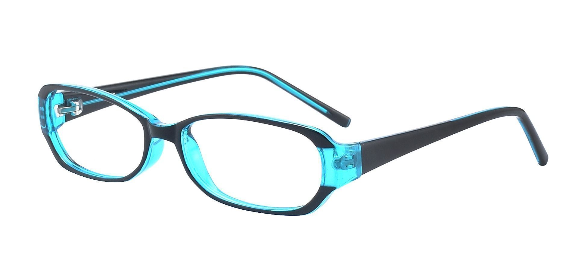 Nairobi Oval Single Vision Glasses - The Frame Is Black And Blue