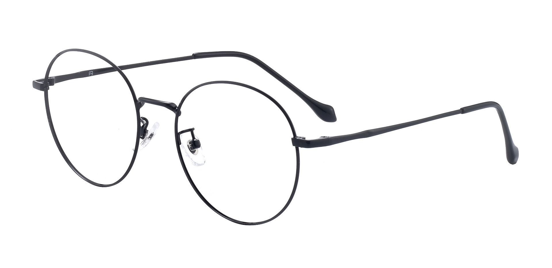 Silas Round Lined Bifocal Glasses - Black