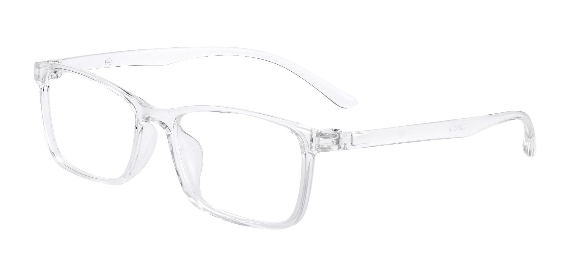 Luna Rectangle Lined Bifocal Glasses - Crystal To Grey