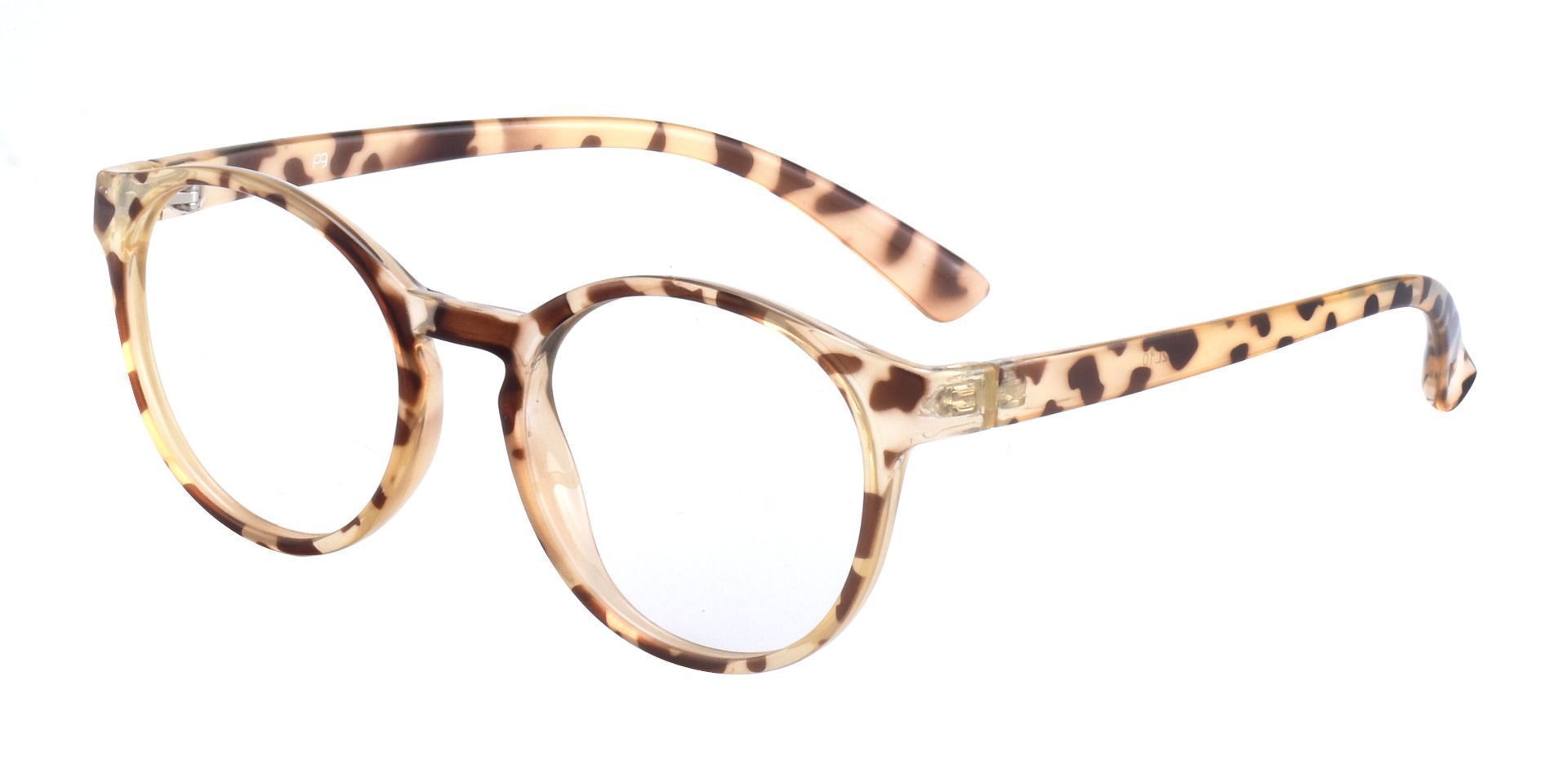 Safari Oval Prescription Glasses - Crystal Brown Cheetah Print