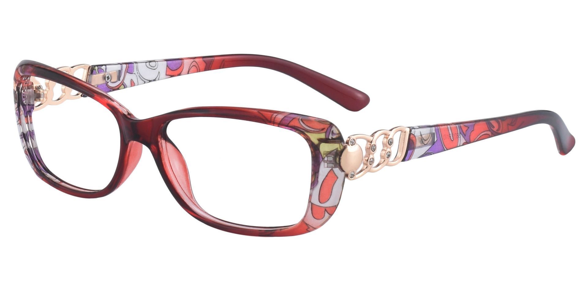 Felicia Rectangle Prescription Glasses Red Womens Eyeglasses Payne Glasses 