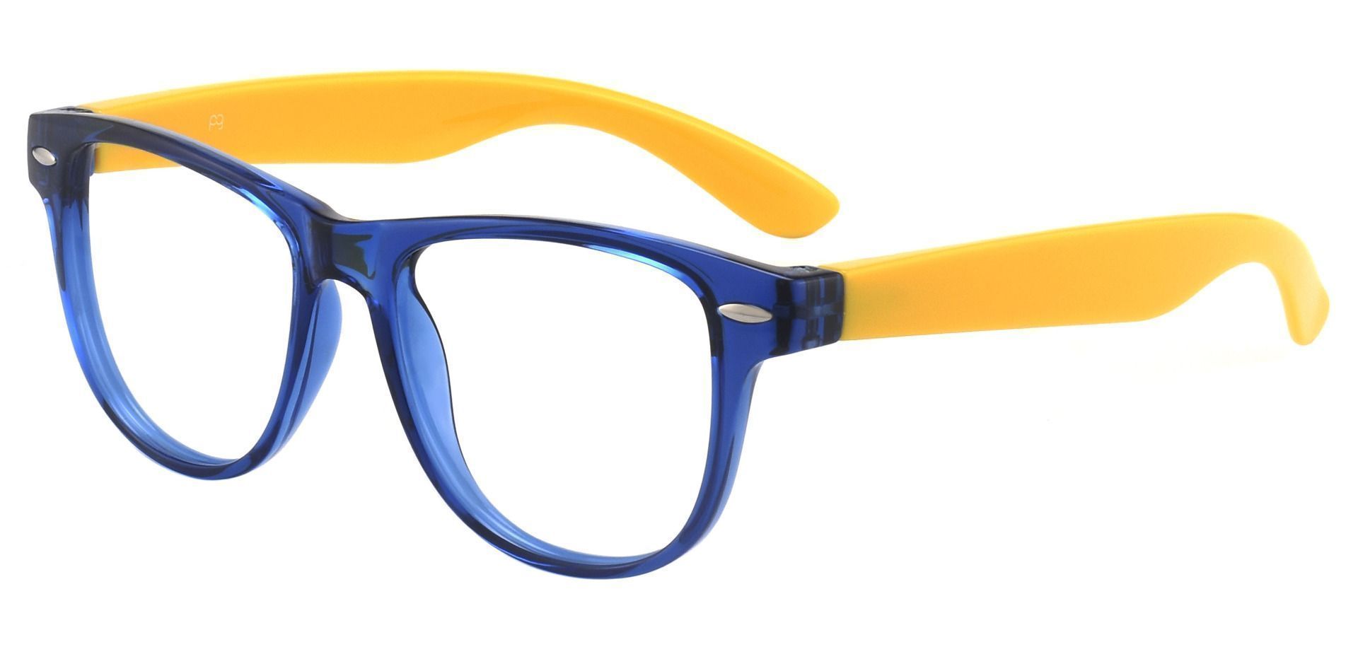 Radio Square Prescription Glasses - Blue