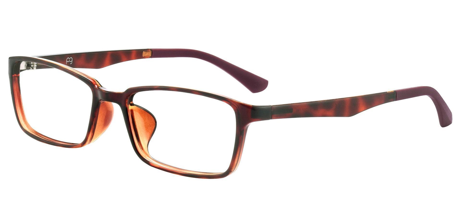 Sampson Rectangle Eyeglasses Frame - Red
