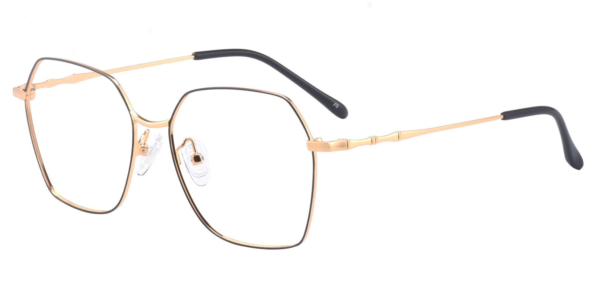 Ahmad Geometric Prescription Glasses - Gold | Women's Eyeglasses ...