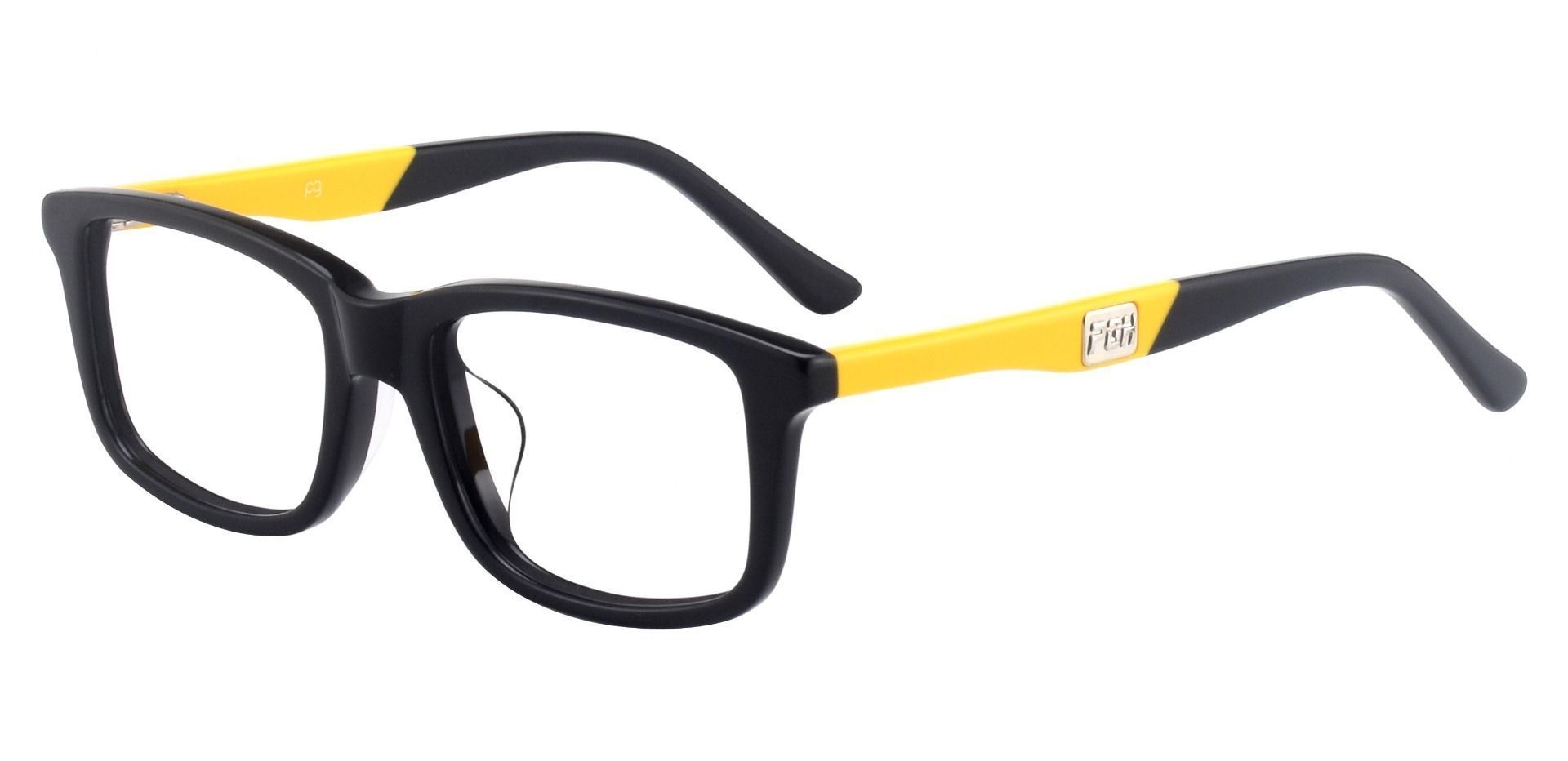 Allegheny Rectangle Lined Bifocal Glasses - Black-yellow