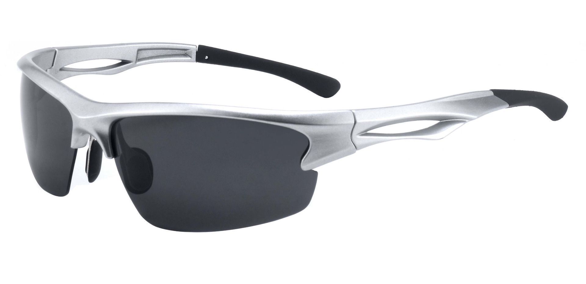 League Sports Glasses NonRx Sunglasses Silver Frame With Grey