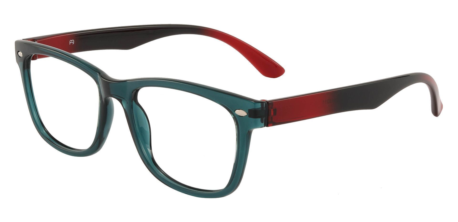 Oscar Rectangle Lined Bifocal Glasses - Green