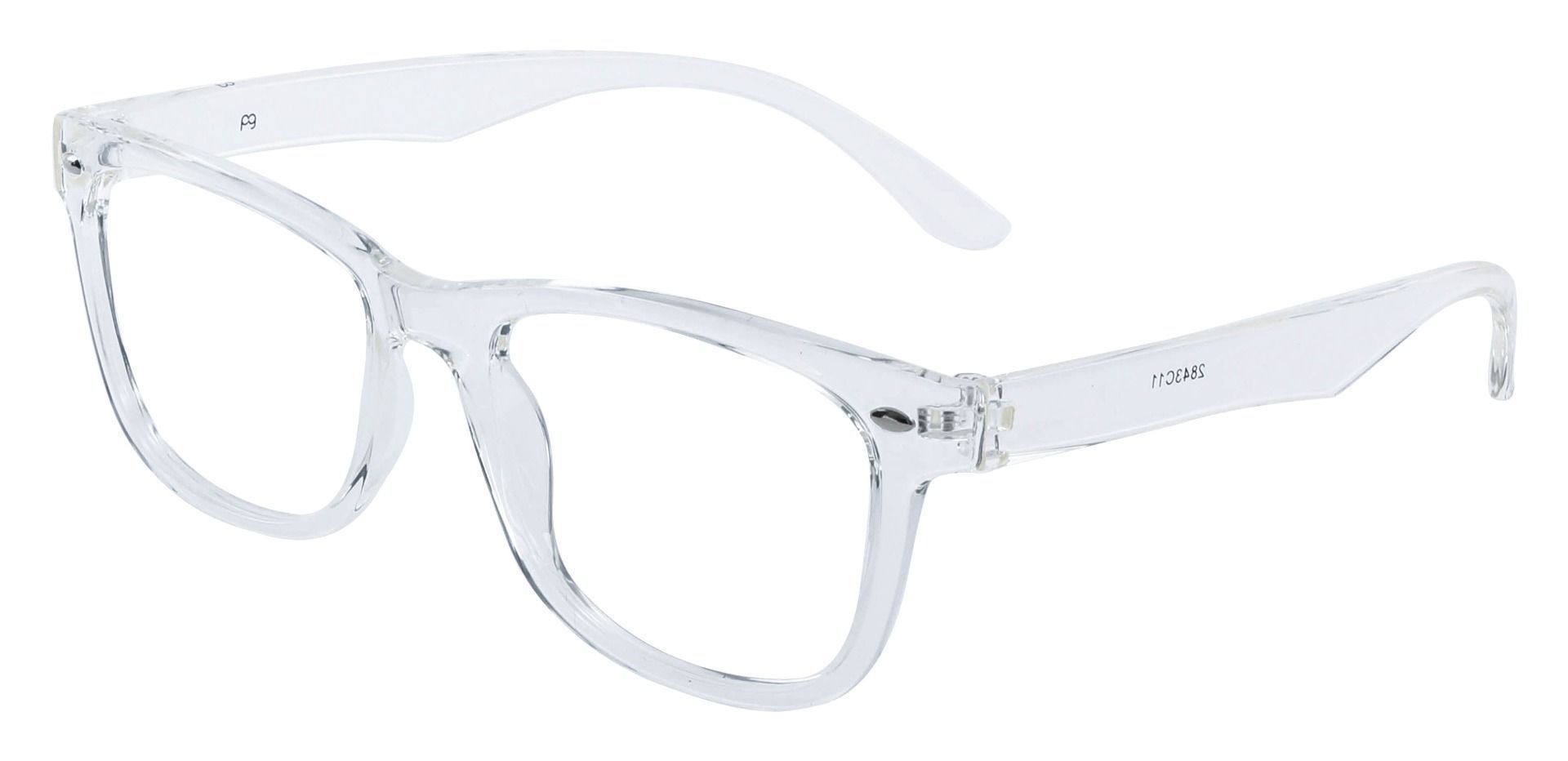 Oscar Rectangle Lined Bifocal Glasses - Clear