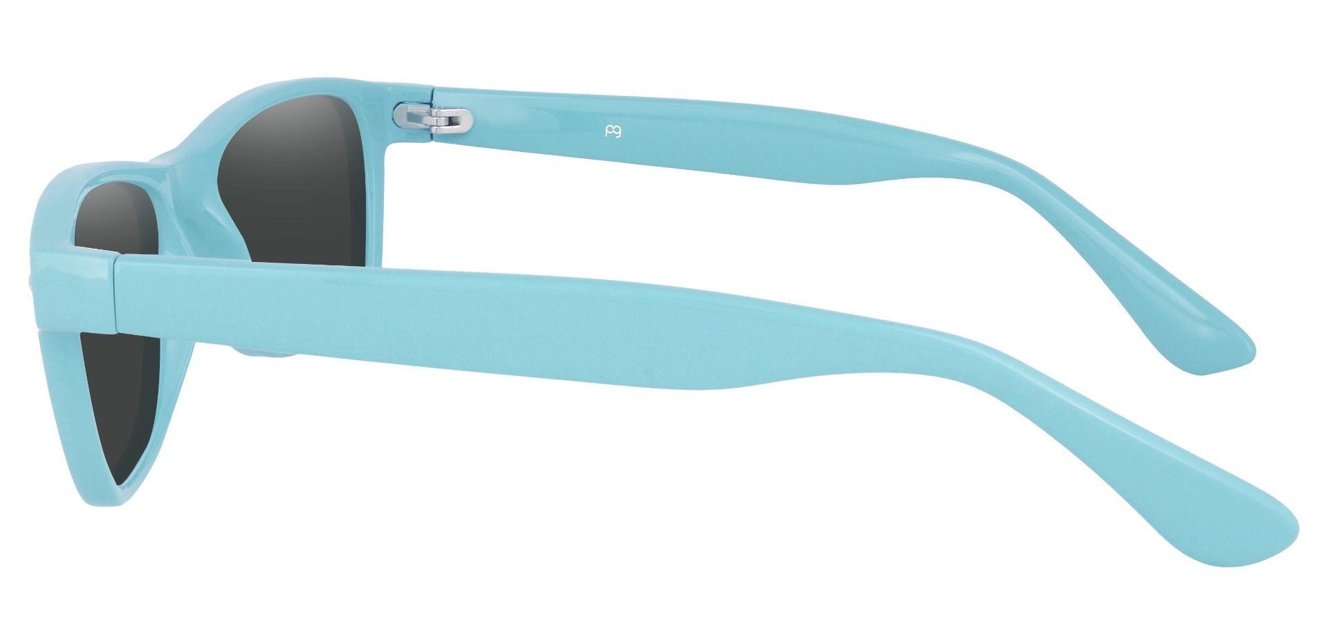 Kent Rectangle Prescription Sunglasses - Blue Frame With Gray Lenses