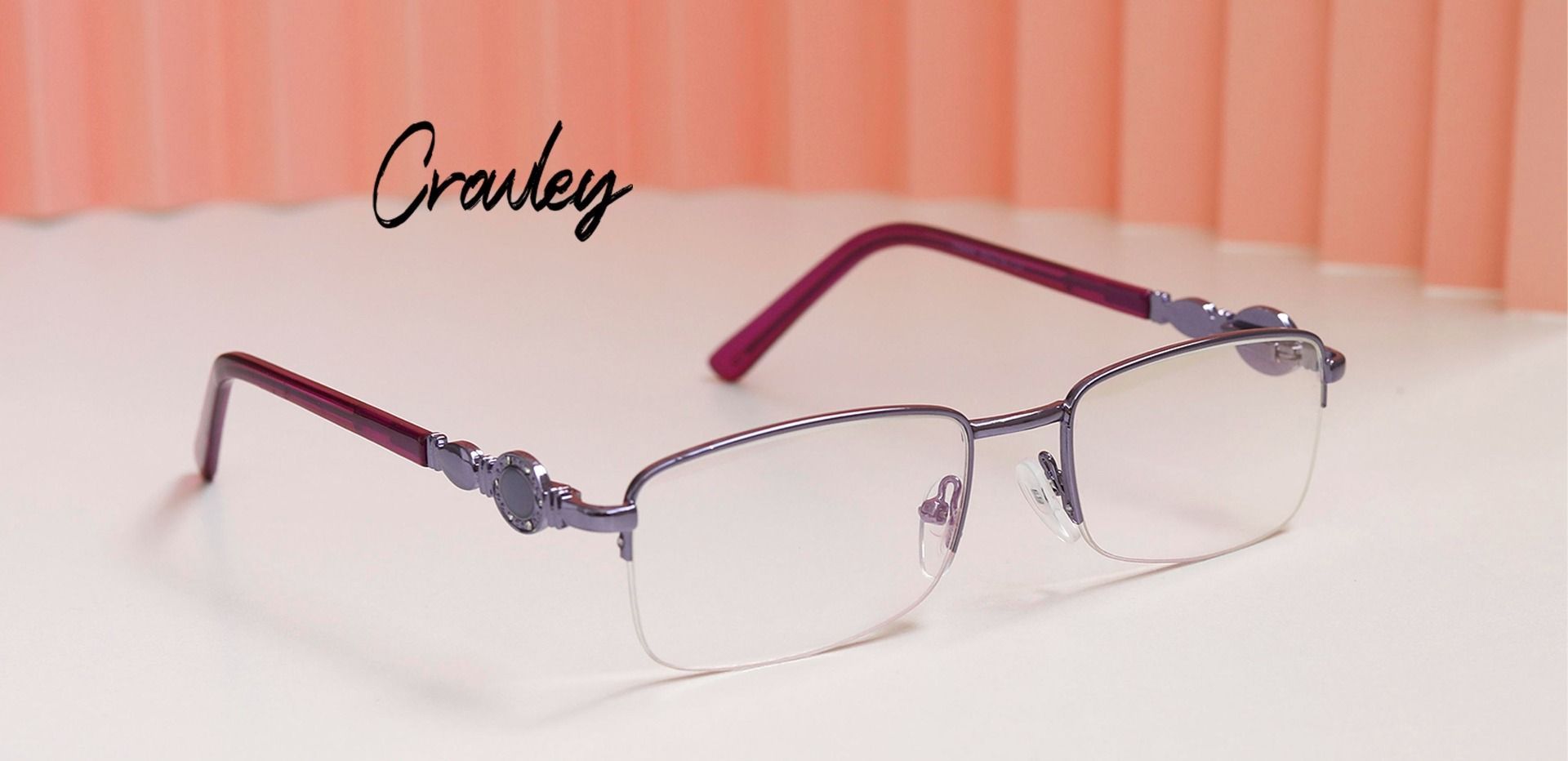 Crowley Rectangle Reading Glasses - Purple