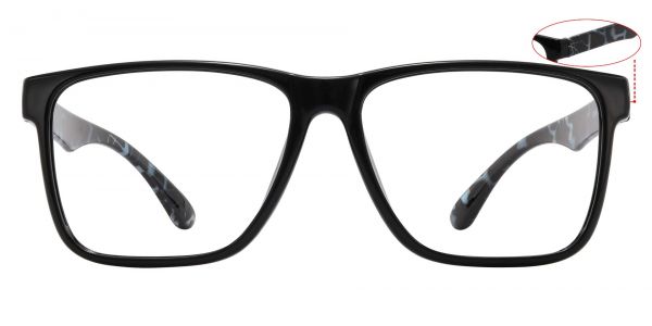 Barnum Square Prescription Glasses - Black