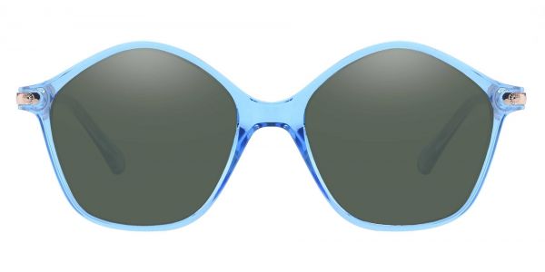 Boulder Geometric Prescription Glasses - Blue-2