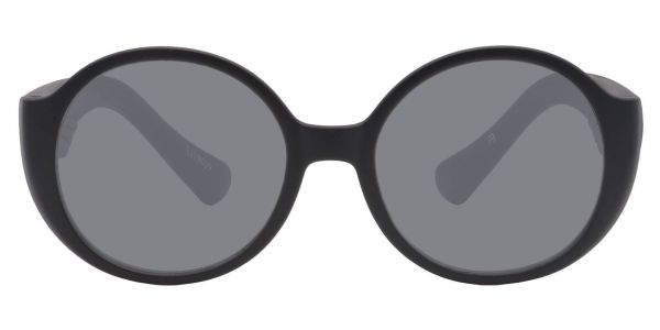 Raven Round Prescription Glasses - Black