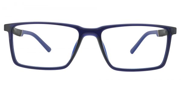 Hawk Rectangle Prescription Glasses - Blue