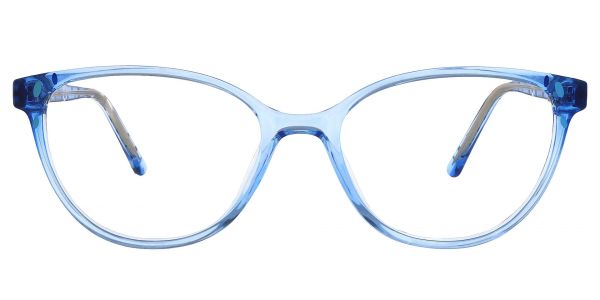 Carma Oval Prescription Glasses - Blue
