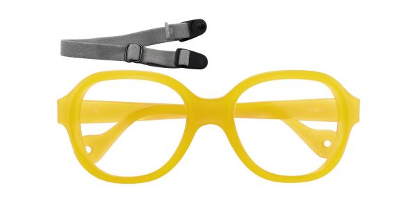 Spike Square Prescription Glasses - Yellow