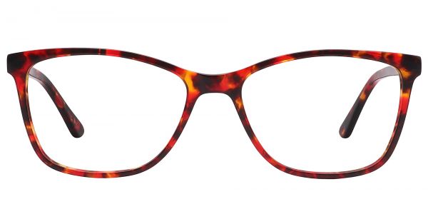 Antonia Square Prescription Glasses - Red