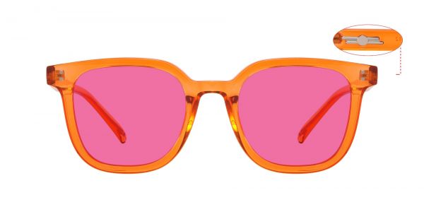 Florian Square Prescription Glasses - Orange