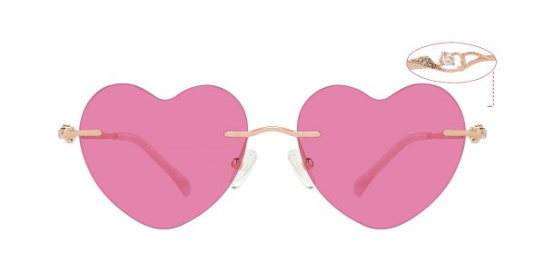 Cupid Rimless Prescription Glasses - Rose Gold