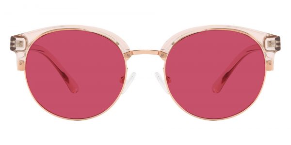 Annalise Browline Prescription Glasses - Rose Gold