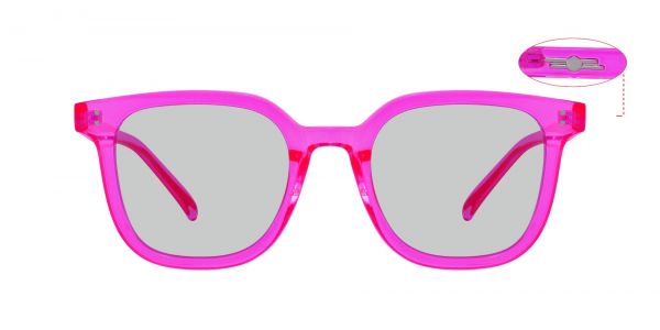 Florian Square Prescription Glasses - Pink