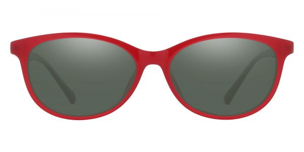 Adora Oval Prescription Glasses - Red-2