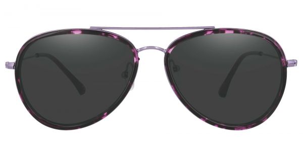 The King Aviator - Purple Frame With Gray Lenses
