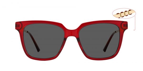Bromley Square Prescription Glasses - Red