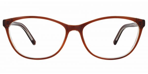 Sally Oval Prescription Glasses - Brown