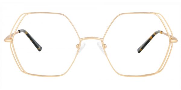 Hawley Geometric Prescription Glasses - Gold