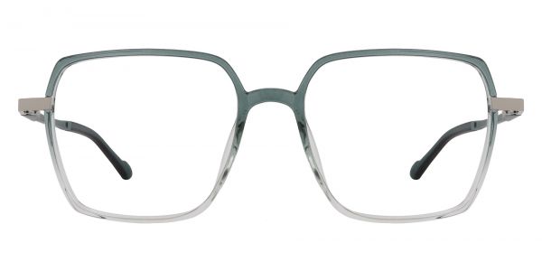 Zalma Square Prescription Glasses - Green