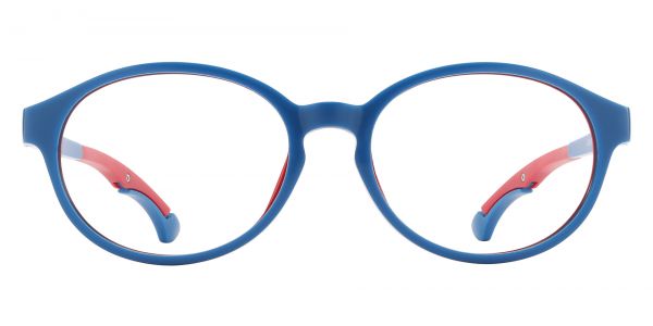 Quest Oval Prescription Glasses - Blue