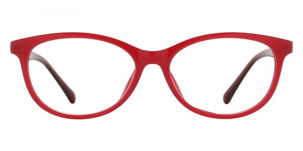 Adora Oval Prescription Glasses - Red