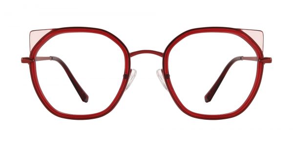 Lynx Geometric Prescription Glasses - Red